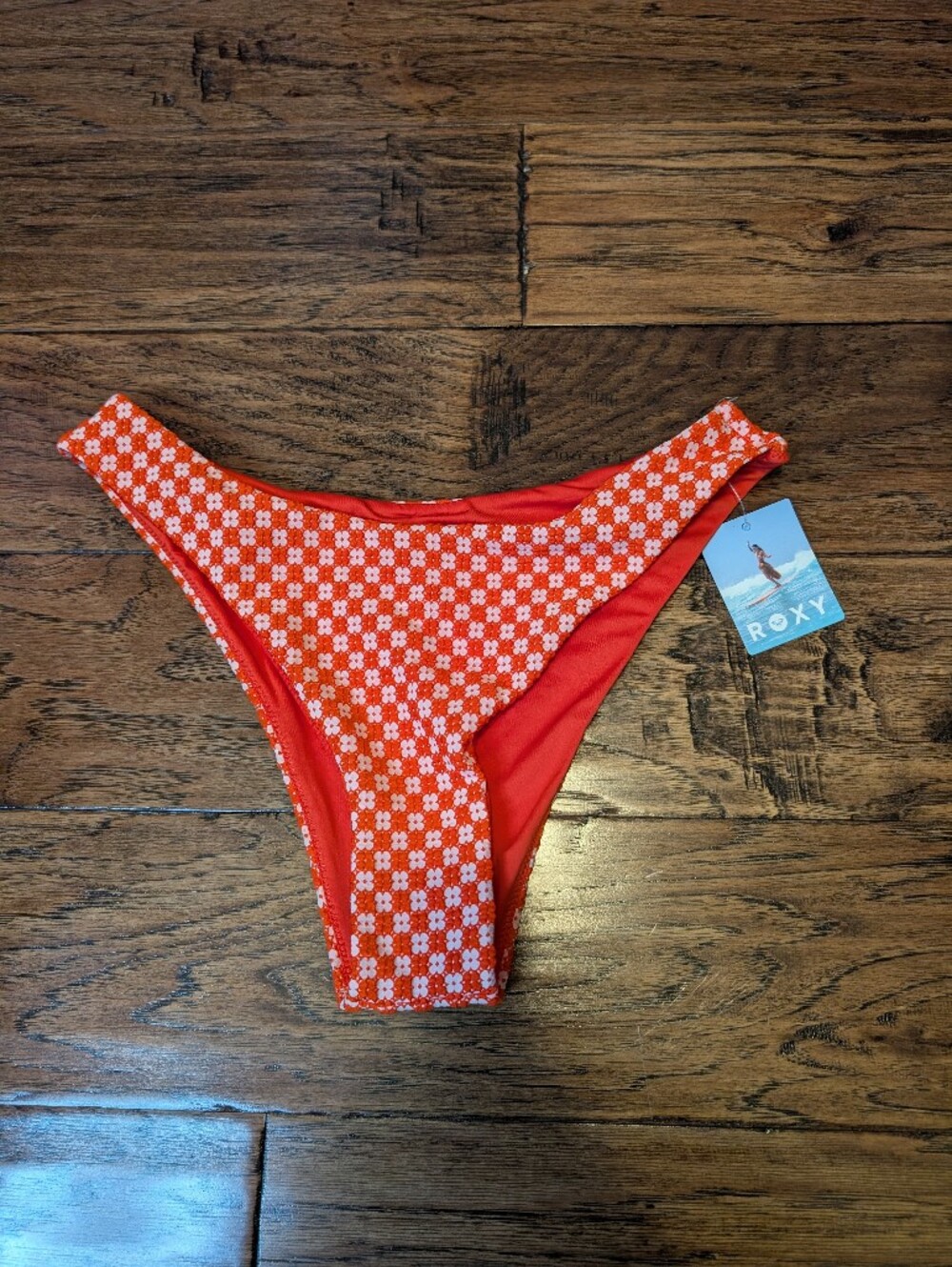 Roxy Flower Power Scoop Bottom Cheeky Coverage Bikini Bottoms Size Small